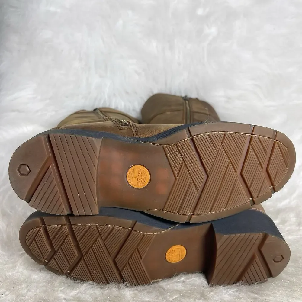 Timberland Graceyn Women’s 8 Brown Waterproof Tall Side Zip A2FXB A5819
